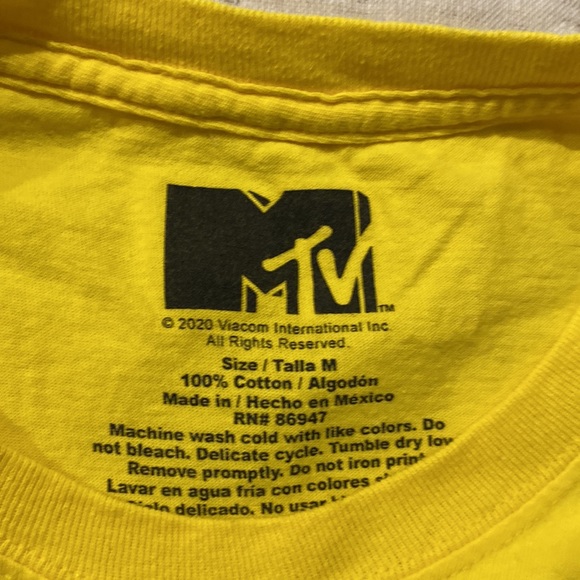 Yellow tank top with multicolor MTV logo size medium - Picture 2 of 3
